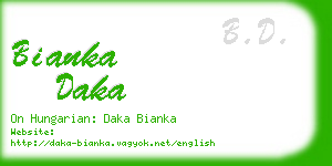 bianka daka business card